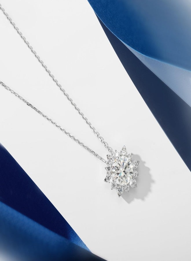 MOOSEA Moissanite Snowflake Necklaces for Women, 925 Sterling Silver Anniversary Birthday Gifts for Mom Her, Christmas Jewelry Gifts Snowflake Moissanite Pendant Necklace - Image 5